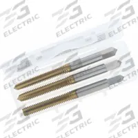 CLEVELAND Tap Kit: 5/16"-18 UNC, H3 / 3B, 4 Flute, TiN Coated High Speed Steel (MPN C84245). Key specifications — attr1300563: One Each Taper, Plug, and Bottoming.