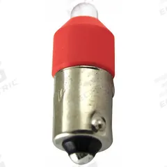 EATON Compact LED Bulb: LED, Miniature Bayonet (BA9s), (T) Tubular, T3-1/4, 6 to 12V AC/DC, Red (MPN E22LED612RN). Key specifications — Light Color: Red; Voltage: 6 to 12V AC/DC; Brand: EATON; Bulb Shape: T3-1/4.
