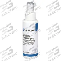 FIRST AID ONLY Topical Antiseptic Spray: Spray, Benzalkonium Chloride/Benzocaine, 4 oz Size (MPN FAE-1308). Key specifications — Format: Spray; Product Type: Topical Antiseptic; Unit Package Type: Spray Bottle; Active Ingredient: Benzocaine; Manufacturer Part Number: FAE-1308; Unitized: Bulk; Concentration: Benzocaine: 5.0%; Brand: FIRST AID ONLY.
