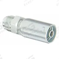KURT Hydraulic Crimp Fitting: Carbon Steel, Straight, -8 For Hose Dash Size, Male x Male (MPN MJ-08-10). Key specifications — Fitting Gender: Male x Male; Fitting Connection Type: JIC x Hose End; Thread Size: 7/8"-14; For Hose Dash Size: -8; Brand: KURT.