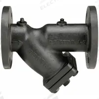 KECKLEY Y Strainer: 2 in, Flanged, Perforated, 0.0625 in Screen Size, Cast Iron, Fiber, 7 7/8 in Ht (MPN 21FFY-CI062P34-FBI-A7). Key specifications — Brand: KECKLEY; Seal Material: Fiber; Manufacturer Part Number: 21FFY-CI062P34-FBI-A7; Screen Material: 304 Stainless Steel.