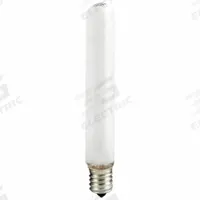 GE LAMPS Incandescent Bulb: Intermediate Screw (E17), Incandescent, (T) Tubular, T6-1/2, 20 W Watt (MPN 20T61/2/F-120V). Key specifications — Bulb Shape: T6-1/2; Voltage: 120V AC; Bulb Finish: Frosted; Color Temperature: 2700K; Brand: GE LAMPS.