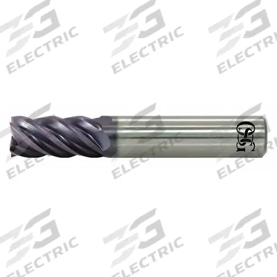 OSG Square End Mill: Carbide, EXO Coated, 5 Flute, 1/2" Mill Dia, 1-5/8" LOC - Fast-Cutting Carbide Square End Mills for Stainless Steel & Super Alloys