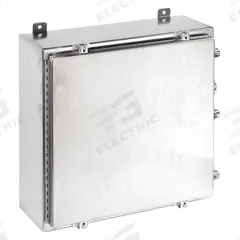 WIEGMANN Enclosure: 304 Stainless Steel, 24 in x 24 in x 8 in, NEMA 12/13/3R/4/4X, Solid Cover (MPN SSN4242408). Key specifications — Brand: WIEGMANN; Closure Method: Clamps; Enclosure Material: 304 Stainless Steel; Knockouts: Not Included.