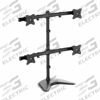 EATON TRIPP LITE Display Mount: Black, Steel, Stand Mount - Quad Computer Monitor Arms