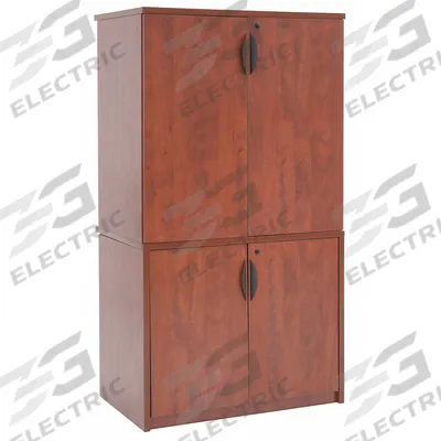 REGENCY Double Stack Storage Cabinet: Cherry, Laminate/PVC, 65 in Overall Ht - Double Stack Storage Cabinets