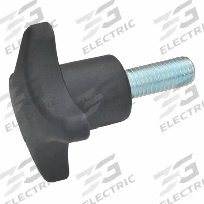 JW WINCO Hand Knobs; 4-Prong Knobs: Plastic w/ Steel Thread, M8 Thread - 4-Arm Knobs with Threaded Stud