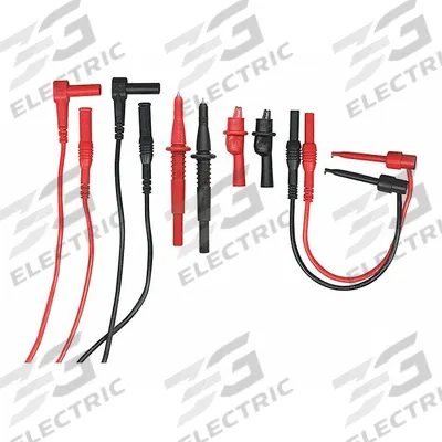 EXTECH Test Lead Kit: CAT III 1000V, Alligator Clip/Std Probe, 1,000 V Max Volt - Test Lead Kits