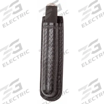 GOULD & GOODRICH, INC. Baton Holder: Black, Leather, Basket Weave - Duty Equipment Pouches