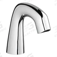 CHICAGO FAUCETS Bathroom Sensor Faucet: EQ Curved, Cast Brass, Polished Chrome Finish, Single-Post (MPN EQ-A11A-11ABCP). Key specifications — Brand: CHICAGO FAUCETS; Includes: Mounting Hardware; Series: EQ Curved.