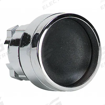 SCHNEIDER Recessed Push Button: Black, 22 mm Mounting Size, Metallic - Flush-Mount & Recessed Push-Button Operators