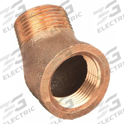 APPROVED VENDOR Metal Pipe Elbow: 45° Elbow, 1 1/2 in x 1 1/2 in, Brass - Low-Pressure Threaded Pipe Fittings