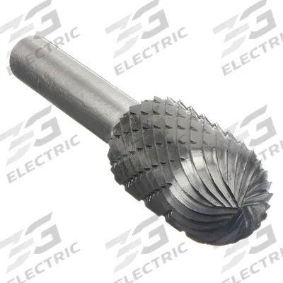 APPROVED VENDOR Carbide Bur: Ball-Nosed Cylinder, SC-51, Double Cut, 1/4" x 1/2" Head - Double-Cut Ball-Nosed Cylinder Burs