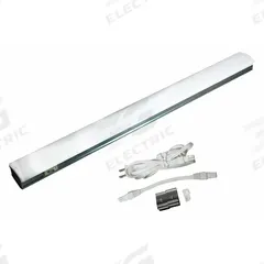 LED Strip Light: 12 in Lg, 219 lm, 4500K, 2.3 W, Plug-In, Silver, Aluminum, 1 in Ht, 120V AC (MPN LY513-30-CW-9). Key specifications — attr1262778: 120V AC; attr1262749: Plug-In; attr1262754: Integrated LED; attr1262758: Aluminum; attr1262760: Yes; attr1262765: LED; attr1262776: On/Off; attr1262780: 4500K.