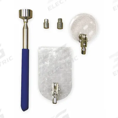 WESTWARD Inspection and Retrieval Kit: 6 Pieces, Acrylic Mirror, Telescoping Shaft - Inspection & Retrieval Tool Kits