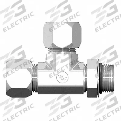 WEATHERHEAD Compression Tee Fitting: 3/8 in OD x 3/8 in Pipe x 3/8 in OD Size - Flareless Bite-Type Steel Compression Fittings