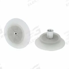 SCHMALZ Vacuum Pad Assembly: Flat, 1/8 in NPT Vacuum Port, 39.2 mm Pad Dia, Clear, 28.9 mm Pad Ht (MPN 10.01.01.15064). Key specifications — attr1019136: 10.01.01.15064; attr1019138: SCHMALZ; attr1019139: 55 A.