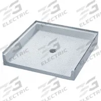 FIAT PRODUCTS Shower Floor: Rectangle, Barrier Free Threshold, Terrazzo, 38 5/8 in Overall Lg (MPN ADATN6036081). Key specifications — Material: Terrazzo; Drain Location: Center; Features: Recessed for Floor Installation; Brand: FIAT PRODUCTS.