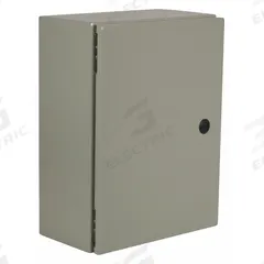 WIEGMANN Enclosure: Steel, 24 in x 30 in x 8 in, NEMA 12/13/3R/4, Solid Cover, Hinged (MPN N412243008C). Key specifications — Closure Method: 1/4-Turn Latch; Brand: WIEGMANN; Knockouts: Not Included.