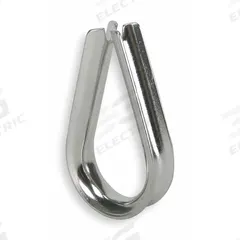 DAYTON Wire Rope Thimble: 3/16 in Compatible Rope Dia, Steel, For Lifting, 1/8 in Wall Ht, 25 PK (MPN 2VKK8). Key specifications — Material: Steel; Brand: DAYTON; Finish: Zinc Plated.