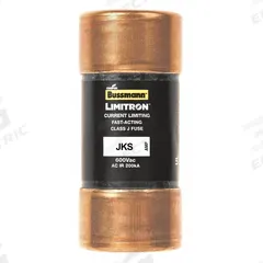 BUSSMANN Fuse: JKS Series, Class J, Cylindrical Body, Fast-Acting, 35 A, 600 V AC, Non-Indicating (MPN JKS-35). Key specifications — attr1287274: JKS; attr211200: BUSSMANN.