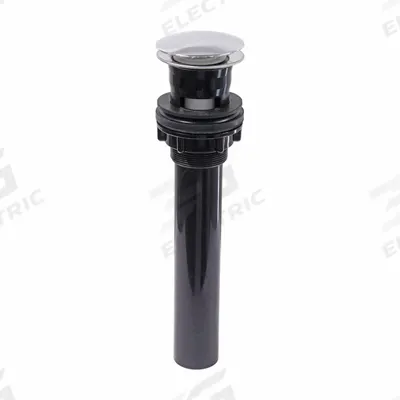 KISSLER & CO Sink Drain: ABS, 9 in Overall Ht, 2 in Overall Dia - Sink Drains with Push-to-Open Stopper