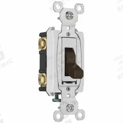 PASS & SEYMOUR Wall Switch: Toggle Switch, Single Pole, Maintained, Brown, 120/277V AC, 20 A (MPN CSB20AC1). Key specifications — Brand: PASS & SEYMOUR; Illuminated: No; Voltage Rating: 120/277V AC.