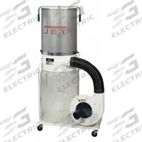 JET Wood Dust Collector: Single-Stage, 230/460V AC, 1,200 cfm (MPN 710704K). Key specifications — attr952404: JET; attr1018713: 96% of 30 micron particles; attr979886: Bag; attr979899: 80 dBA.