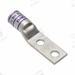 Compression Lug: For 2/0 AWG, Stranded Wire, 3/8 in Stud Size, Std, Copper Barrel (MPN YAV26L2NT38FX). Key specifications — Inspection Hole: Yes; For Wire Type: Stranded; For Wire Sizes: 2/0 AWG; Brand: BURNDY; Manufacturer Part Number: YAV26L2NT38FX.