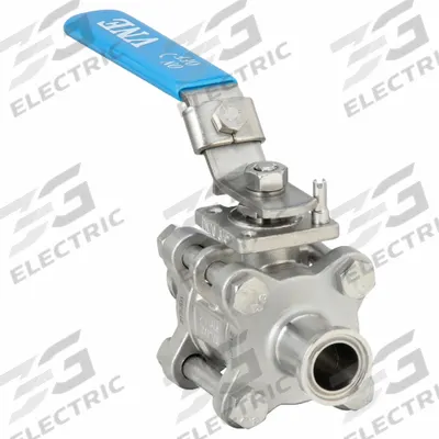 VNE Manual Two-Way Ball Valve: 3/4 in, 316 Stainless Steel, Straight - 3-A Certified Stainless Steel Ball Valves