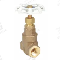 MILWAUKEE VALVE Gate Valve: 3/8 in, Bronze, Non-Rising, FNPT x FNPT, 300 psi CWP, Wheel, Solid Wedge (MPN UP105-3/8). Key specifications — Wedge Material: Bronze; Brand: MILWAUKEE VALVE; Bonnet Material: Bronze.