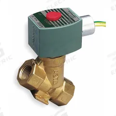 REDHAT Solenoid Valve: 2-Way, Normally Closed, 1/4 in Pipe Size, 110V AC/120V AC, Watertight (MPN 8222G070). Key specifications — Coil Enclosure: Watertight; Pipe Size: 1/4 in; Voltage: 120V AC; Brand: REDHAT.