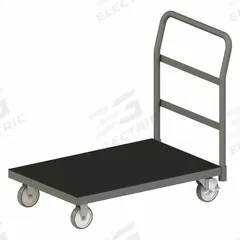 APPROVED VENDOR Platform Truck: 1,400 lb, 36 in L x 24 in W x 7 7/8 in H Deck, Solid, 12 ga Deck (MPN EPTRM24365PU95). Key specifications — Side Panel Type: No Side Panels; Brand: APPROVED VENDOR; Color: Gray; Caster/Wheel Configuration: (2) Swivel.