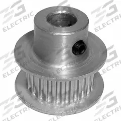DAYTON Timing Pulley: Modified Curvilinear, Fixed, For GT Timing Belt Section, For 6 mm Belt Wd (MPN 60-2P06-6FA3). Key specifications — Brand: DAYTON; Finish: Clear Anodized; For Belt Series: Powerhouse®.