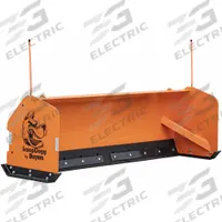 BUYERS PRODUCTS Vehicle Mounted Snow Pusher: Backhoe, 85 hp Machine Horsepower Required, Steel (MPN 2602114). Key specifications — Moldboard Material: Carbon Steel; Pusher Shoe Material: Steel; Brand: BUYERS PRODUCTS.