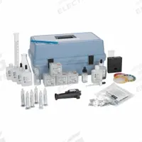 HACH Ten-Parameter Test Kit: 10 Tests, 38 Pieces (MPN 243001). Key specifications — Range: 4–10 pH; Brand: HACH; Includes: Graduated Cylinder; Test Parameters: Alkalinity.