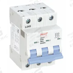 DAYTON IEC Supplementary Protector: 25 A Amps, 7.5kA at 480V AC, Screw Clamp, NDB2-63, 480V AC (MPN 5ZVC8). Key specifications — Terminal Connection: Screw Clamp; Series: NDB2-63; AC Voltage Rating: 480V AC; DC Voltage Rating: Not Rated; Max. AIR Rating: 7.5kA at 480V AC; Brand: DAYTON.
