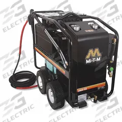MI-T-M Electric Pressure Washer: Cart, 230 V – Single-Phase, 3,000 psi, 3.5 gpm, 8 hp (MPN GH-3004-SM10). Key specifications — Burner Fuel: Kerosene; Pump Drive: Belt; Brand: MI-T-M.