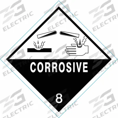 Grainger DOT Container Label: Corrosive - Class 8: Corrosive
