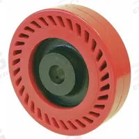 APPROVED VENDOR Caster Wheel: 10 in Wheel Dia., 3 in Wheel Wd, Polyurethane, 2,000 lb Load Rating (MPN UOR-1030-12). Key specifications — Brand: APPROVED VENDOR; Wheel/Tread Color: Red.