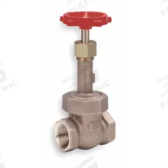 MILWAUKEE VALVE Gate Valve: 1/4 in, Bronze, Rising, FNPT x FNPT, 400 psi Max. Pressure (CWP), Wheel (MPN 1153-1/4"). Key specifications — Wedge Material: Bronze; Brand: MILWAUKEE VALVE; Bonnet Material: Bronze.