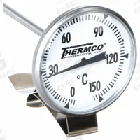 THERMCO Dial Pocket Thermometer: 0°C to 150°C, +/- 1% Accuracy, 8 in Stem Lg, Celsius (MPN ACCG150C). Key specifications — Accuracy: +/- 1%; Brand: THERMCO; Temperature Units: Celsius.