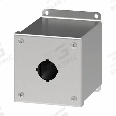 HOFFMAN Push Button Enclosure: 30mm, 1 Holes, 304 Stainless Steel - Enclosures for 30mm Operators