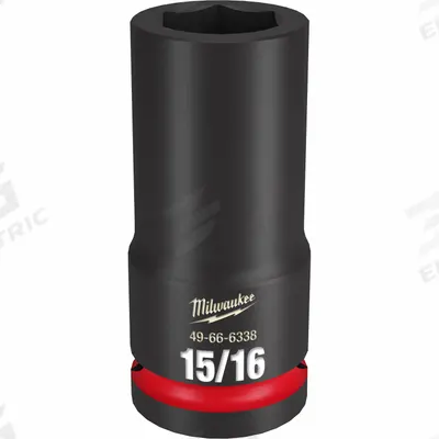 MILWAUKEE Deep Impact Socket: 3/4 in Drive Size, SAE, 15/16 in Socket Size, 6-Point - 3/4" Drive Impact Sockets