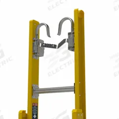 WERNER Extension Ladder: 24 ft Ladder Size, Fiberglass, 375 lb Load Capacity, 74 lb Wt, 2 Sections (MPN D7124-2CL). Key specifications — Color: Yellow; Brand: WERNER; Included Features: Bubble Level; Removable Fly: Removable.