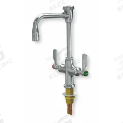 WATERSAVER FAUCET COMPANY Laboratory Faucet: Faucet, Single-Post, 2 Handles, Lever, Std, Single Bend (MPN L414VB55LE). Key specifications — Brand: WATERSAVER FAUCET COMPANY; Color/Finish: Chrome; Product Type: Faucet.