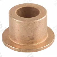 Flanged Sleeve Bearing: Bronze, SAE 841, 1/4 in Bore, 3/8 in OD, 3/8 in Lg, SAE 30 Oil, 3 PK (MPN EF040606). Key specifications — System of Measurement: Inch; Lubricant Material: SAE 30 Oil; Lubrication Method: Embedded; Material Grade: SAE 841; Flange Type: Flanged; Brand: BUNTING BEARINGS.