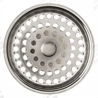 KOHLER Strainer: 4 1/2 in Overall Dia, 1 1/4 in Overall Ht, Stainless Steel, Satin, Silver, Drop-In (MPN GP41398-VS). Key specifications — Material: Stainless Steel; Color: Silver; Connection Type: Drop-In; Brand: KOHLER; Application: Sink Drain.