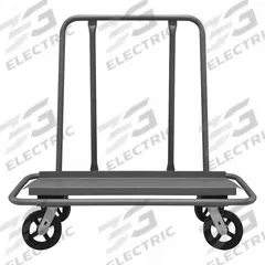 DURHAM MFG Panel Truck: 3,000 lb, Gray, 47 1/2 in L x 23 1/2 in W x 50 in H Deck, 13 1/4 in Deck Ht (MPN DT-2448-8MR-95). Key specifications — Color: Gray; Caster/Wheel Configuration: (2) Swivel with Brake; Brand: DURHAM MFG.