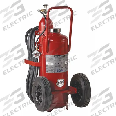 BUCKEYE Wheeled Fire Extinguisher: 125 lb Extinguisher Capacity, 30A:240B:C - Wheeled Class ABC Fire Extinguishers